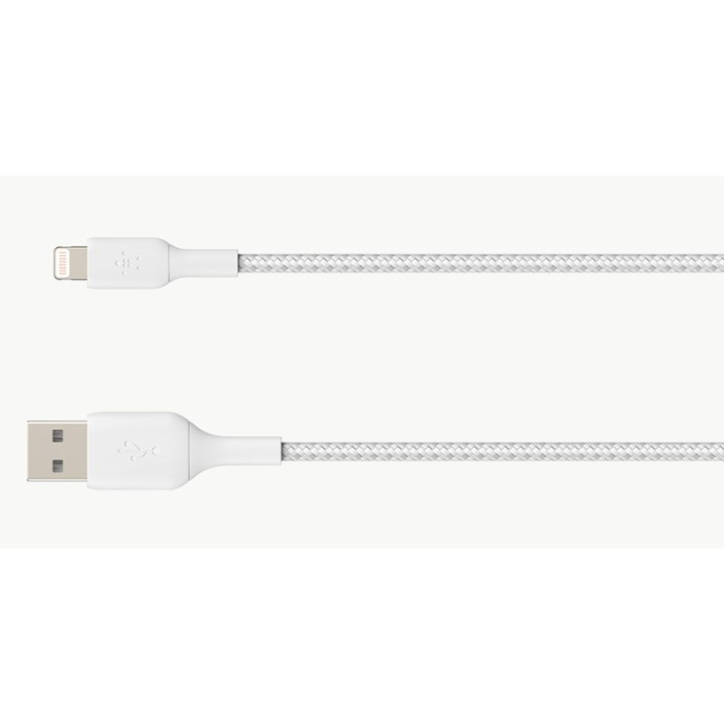 Belkin Lightning Lade/Sync Kabel ummantelt mfi zertifiziert 2m Weiß